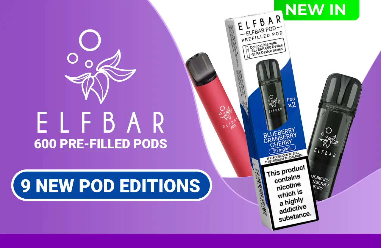 Elf Bar Pro Pods- 9 New flavours new in banner