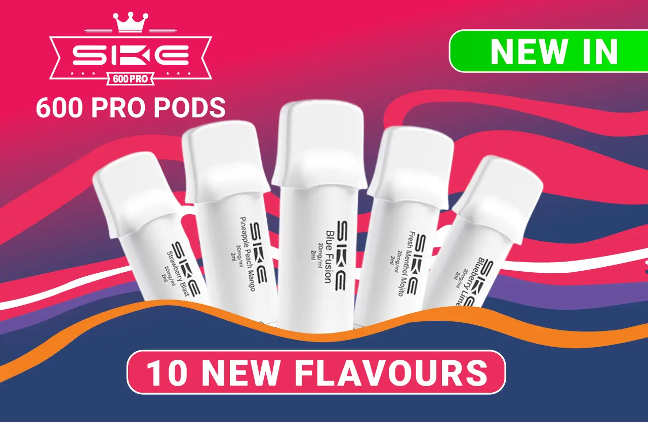SKE 600 PRO PODS - 10 NEW FLAVOURS - PRE-ORDER